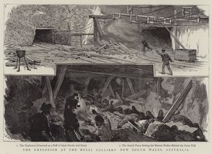 A explosão na mina de pedras Bulli New South Wales, Austrália